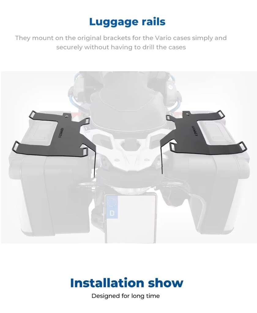 Bagage rails op BMW GS "VARIO" koffers voor EXTRA tassen, Ophalen