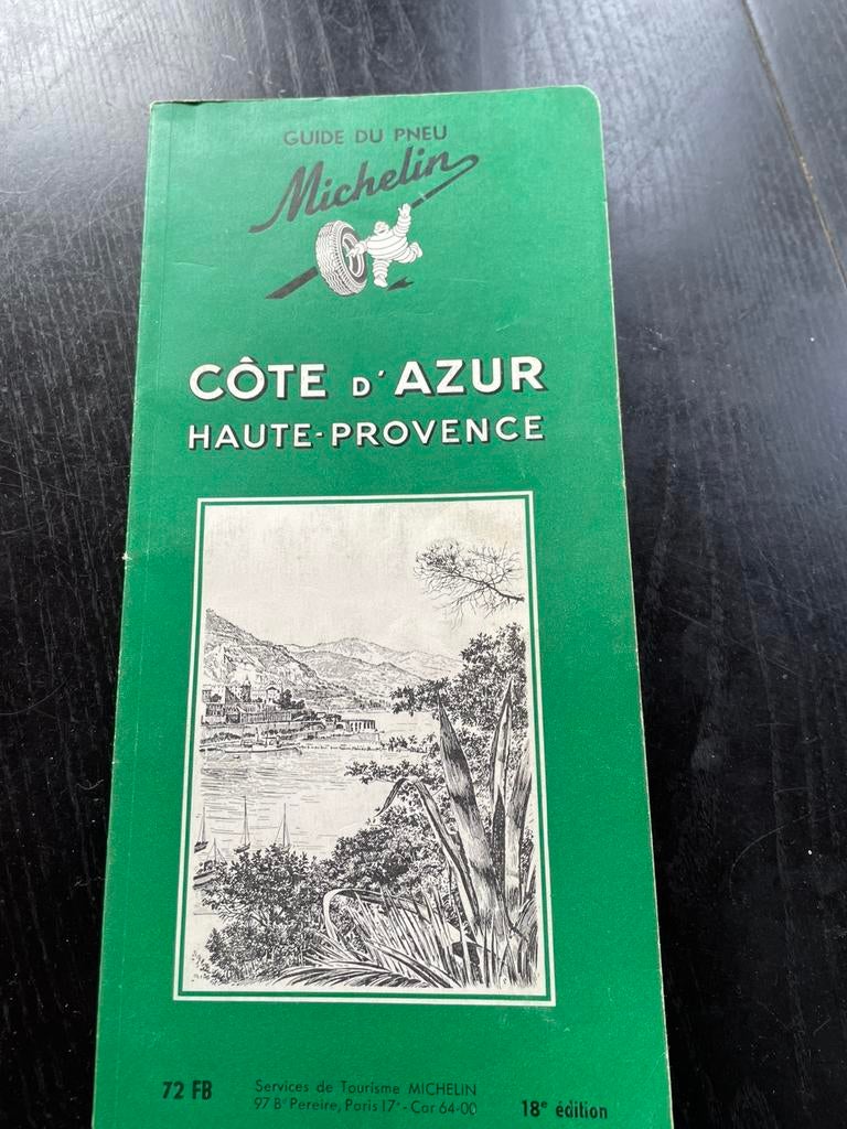 Guide de voyage Michelin ancien sur la Côte d'Azur. 1962, Enlèvement ou Envoi, Comme neuf, Michelin