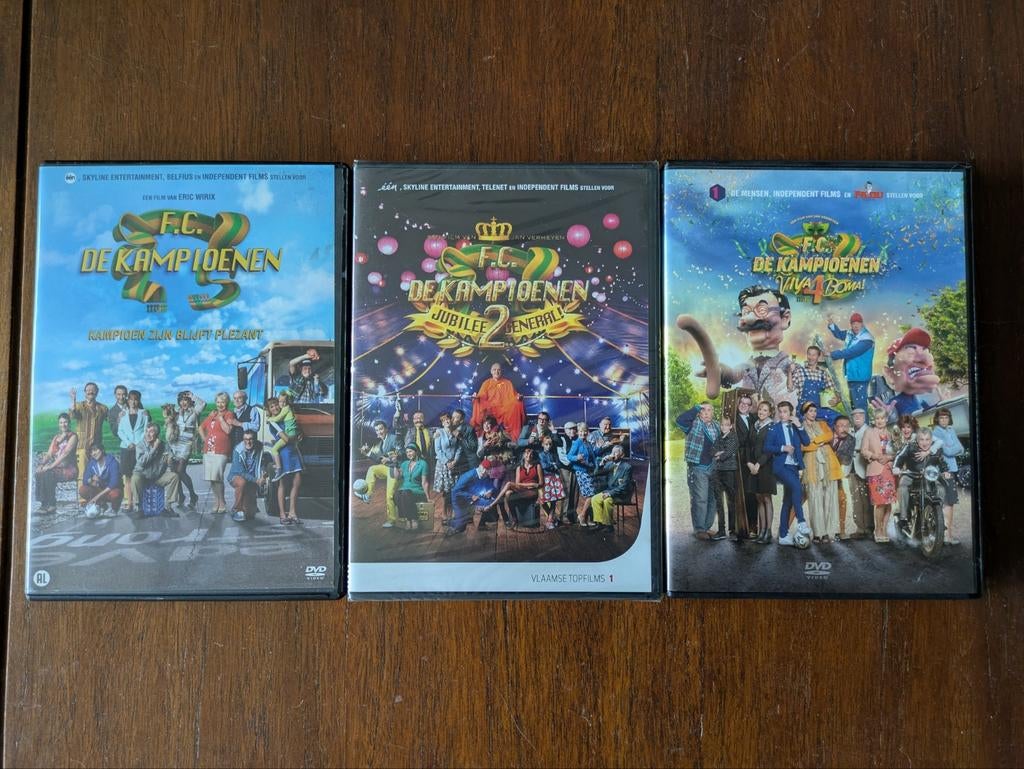 3 x film FC De Kampioenen, Cd's en Dvd's, Ophalen, Zo goed als nieuw, Komedie, Film