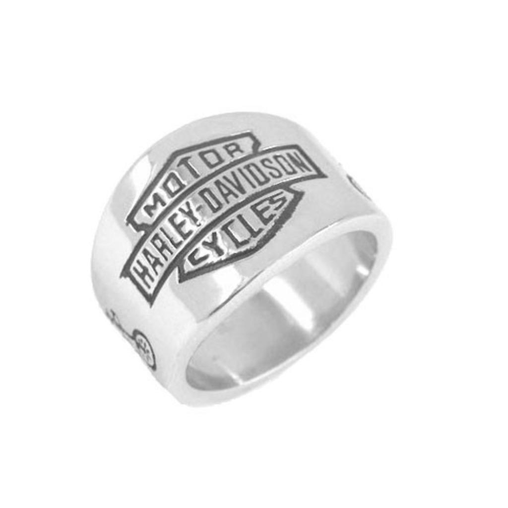 Harley Davidson Motorcycles edelstalen bikerring, Handtassen en Accessoires, Ophalen of Verzenden, Nieuw, IJzer of Staal, Dame of Heer