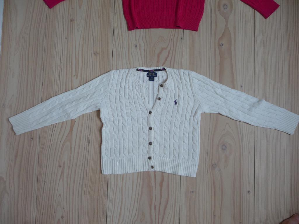 Ralph Lauren gilet wit katoen maat 8 jaar, Meisje, Trui of Vest, Ophalen of Verzenden, Zo goed als nieuw