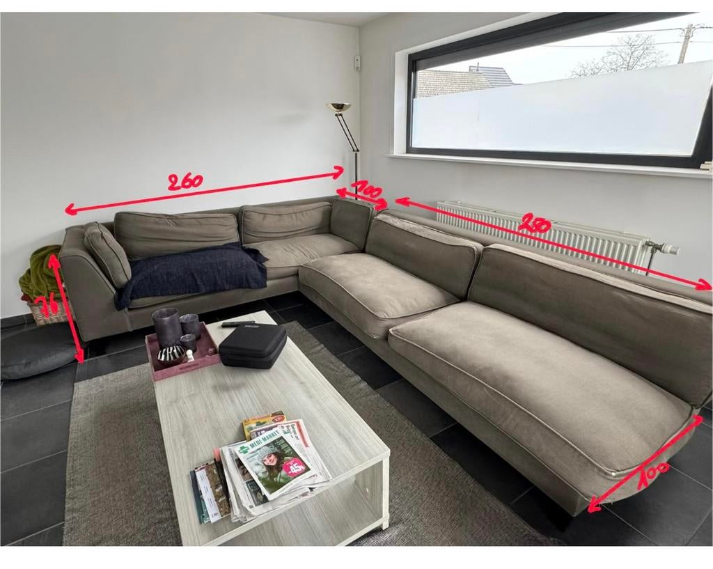 Zetel, Huis en Inrichting, Zetels | Zetels, Ophalen, Gebruikt, 100 tot 125 cm, Hoekbank