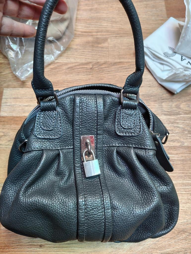 Nieuwe handtas echt leer, Ophalen of Verzenden, Nieuw, Grijs, Handtas