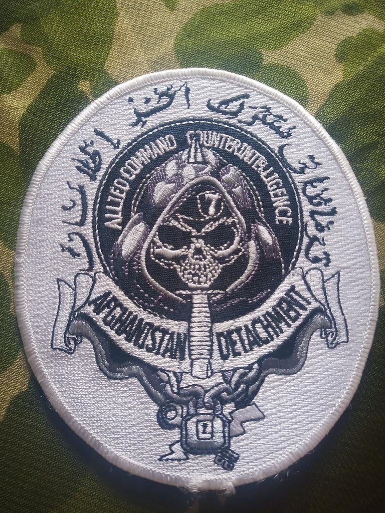 Patch voor contraspionageeenheid tussen de VS en Afghanistan, Verzamelen, Militaria | Algemeen, Landmacht, Embleem of Badge, Ophalen of Verzenden