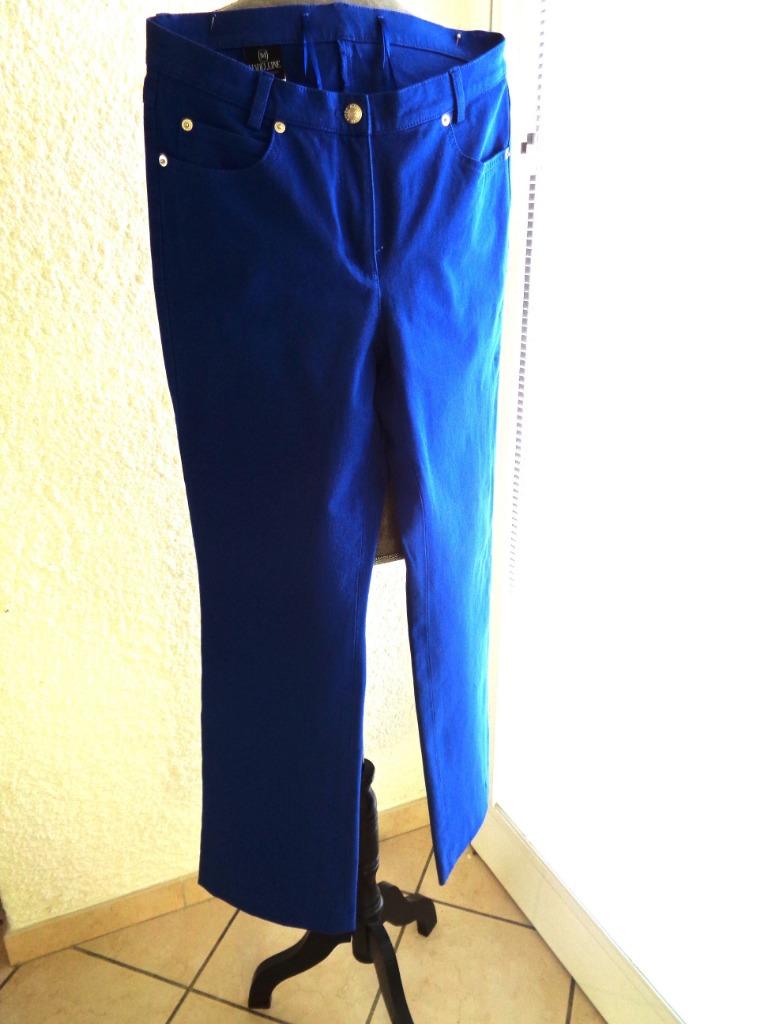Pantalon bleu Roi. Marque Madelaine. Taille  40, MADELAINE, Ophalen of Verzenden, Gedragen, Blauw