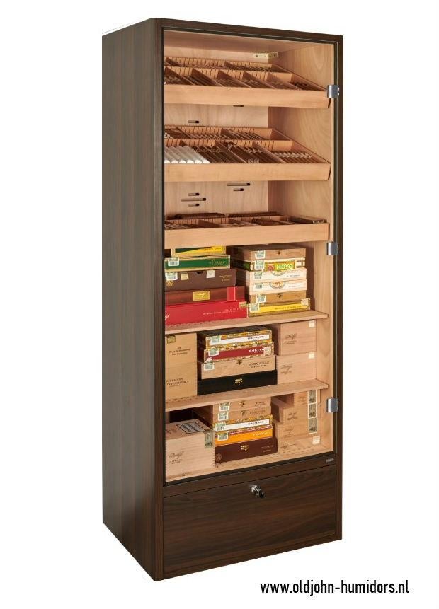 ADORINI PRIMO DELUXE BRUIN – HUMIDOR KAST / KABINET    h301, Verzamelen, Rookartikelen, Aanstekers en Luciferdoosjes, Nieuw, Tabaksdoos of Verpakking