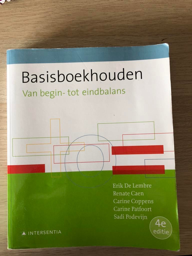 Basisboekhouden, Boeken, Ophalen, Gelezen, Hogeschool, Intersentia