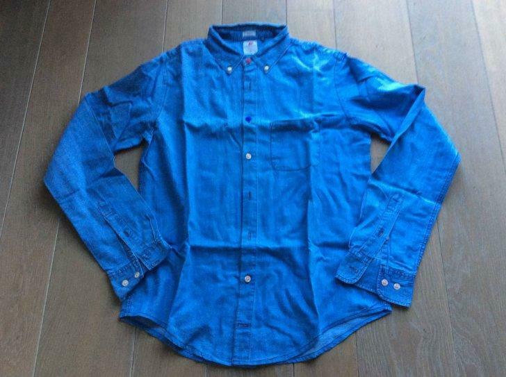 Jeanshemd american outfitters maat 16 jaar, Verzenden, Gebruikt, Jongen, Shirt of Longsleeve