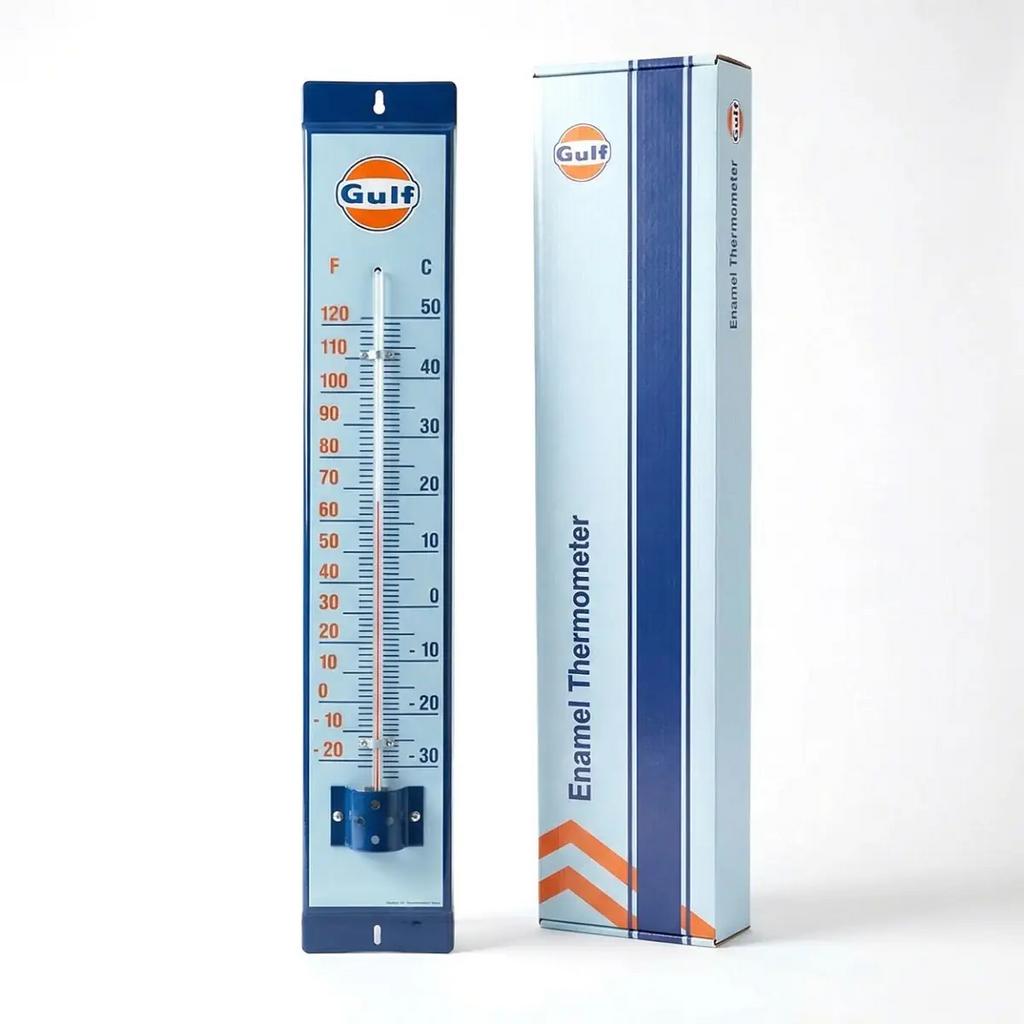 Gulf emaille thermometer limited edition, Collections, Marques & Objets publicitaires, Neuf, Enlèvement ou Envoi