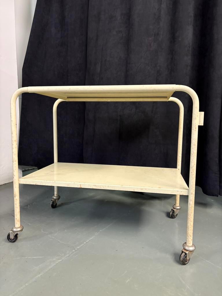 Vintage medisch rolwagentje metaal, Enlèvement, Utilisé