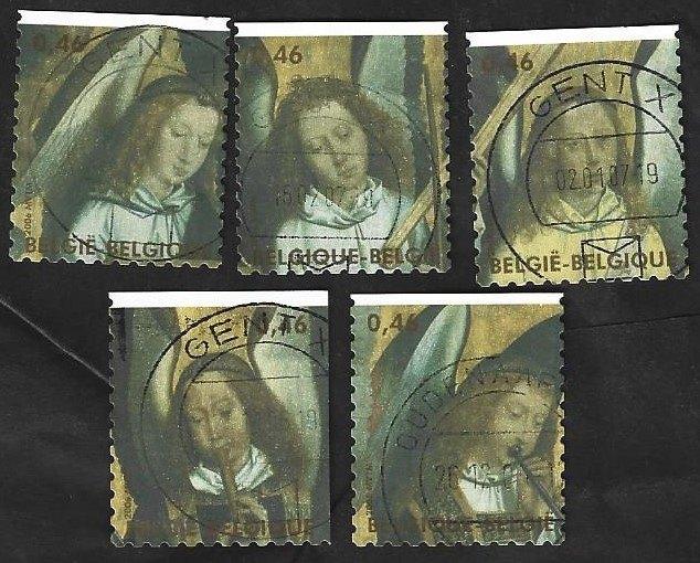 5 Postzegels Musicerende engelen België 2006 Kerstmis (II), Postzegels en Munten, Postzegels | Europa | België, Kerst, Ophalen of Verzenden