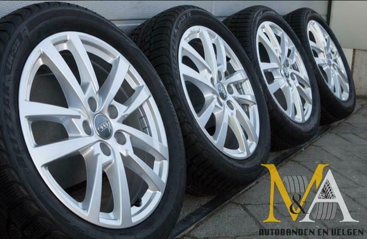 17 INCH ORIGINELE AUDI A3 VELGEN + WINTERBANDEN WINTERSET, Velg(en), Nieuw, 17 inch, Personenwagen