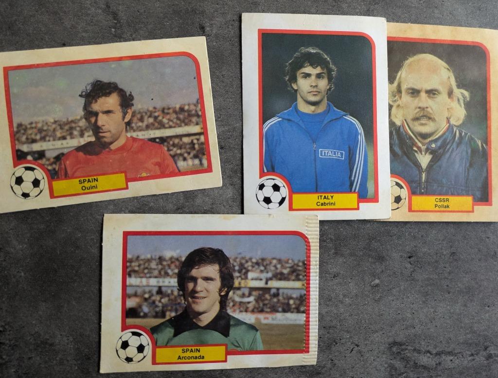 FOOTBALL MONTY EURO 1980, 4 PHOTOS DE CARTES, Envoi