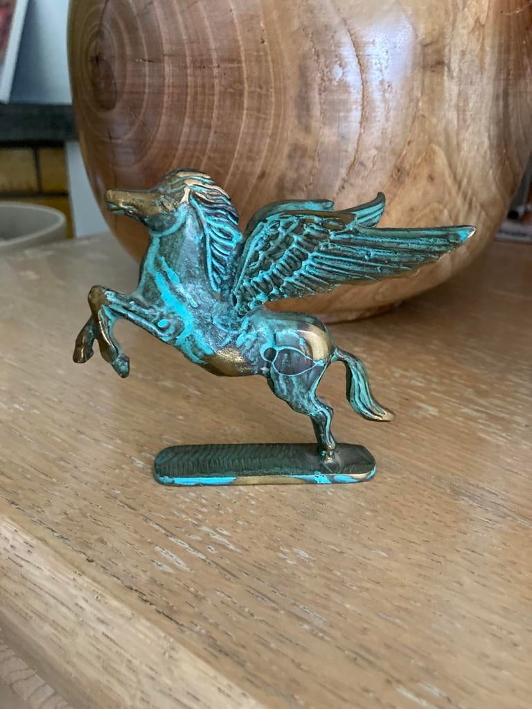 Bronze Pegasus, het gevleugelde paard Griekse mythologie., Ophalen of Verzenden, Brons