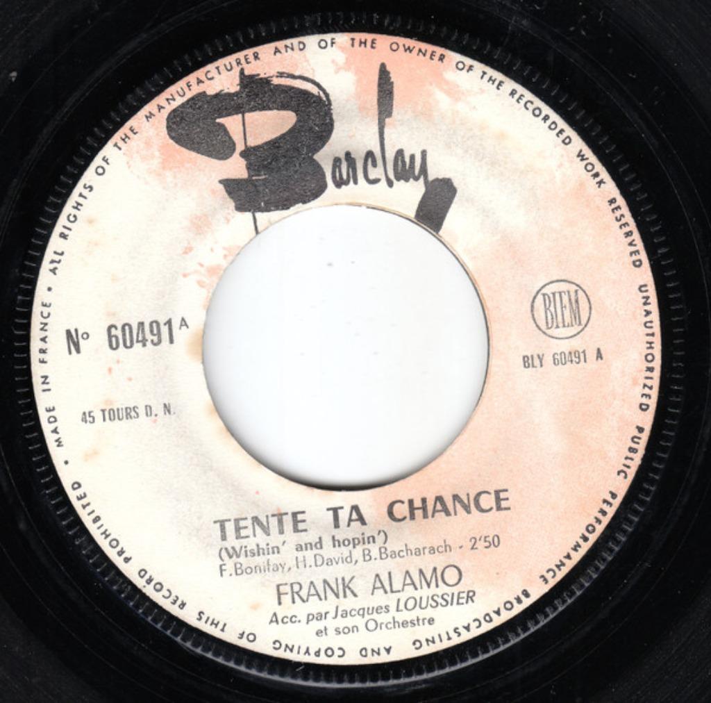 Frank Alamo – Tente Ta Chance '7, Gebruikt, 7 inch, Single, Ophalen of Verzenden