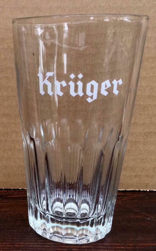 bier brouwerij glas Kruger geribd Eeklo, Ophalen of Verzenden, Zo goed als nieuw