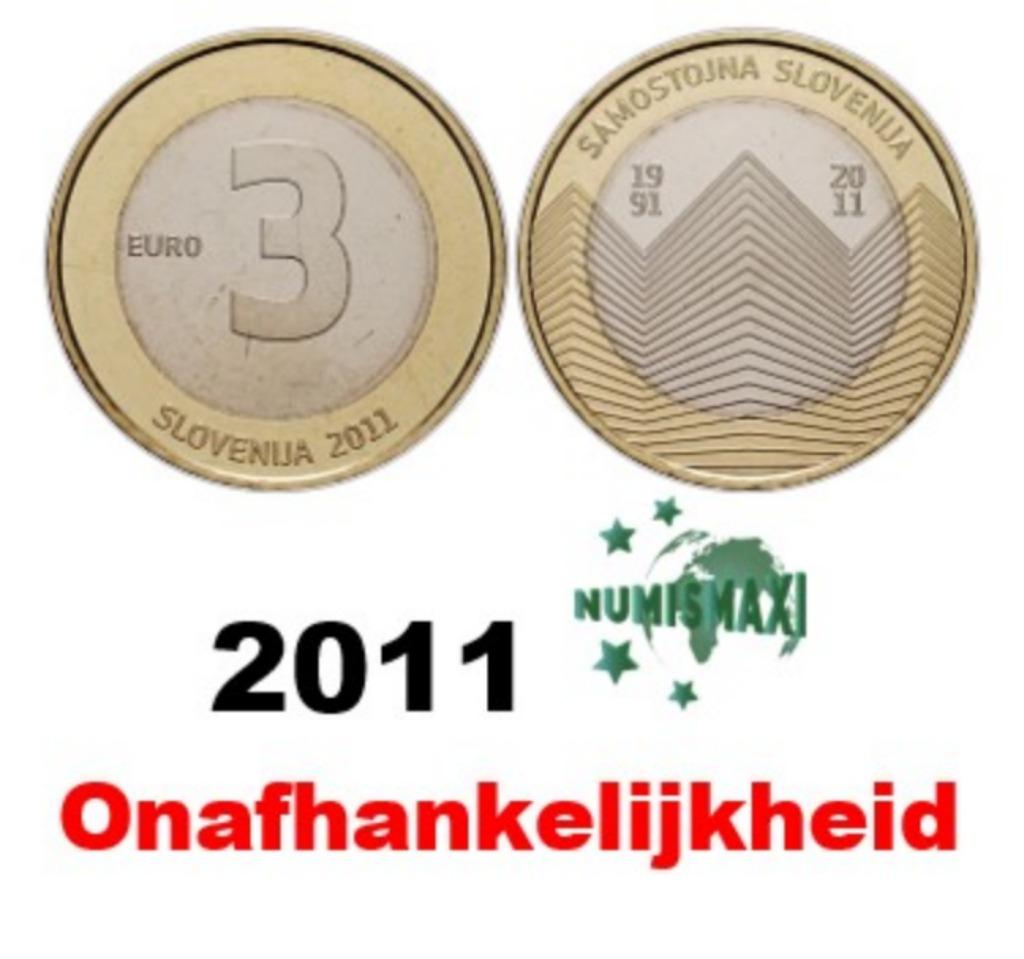 3 euro Slovenië 2011 Onafhankelijkheid, Ophalen of Verzenden, Slovenië