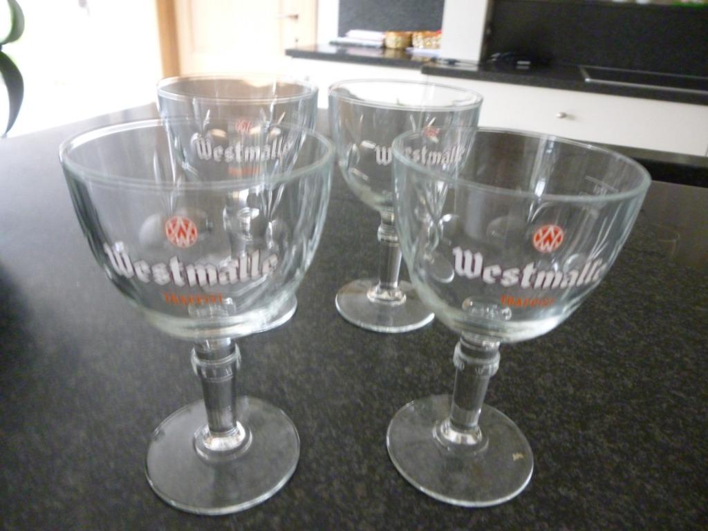 trappisten glasen 17 cl, Ophalen, Zo goed als nieuw, Overige typen