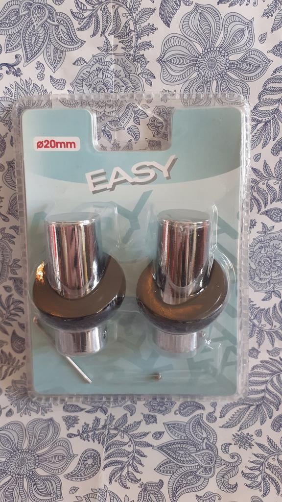 paire d'embouts pour tringle a rideau de 20mm neuf, Enlèvement ou Envoi, Neuf