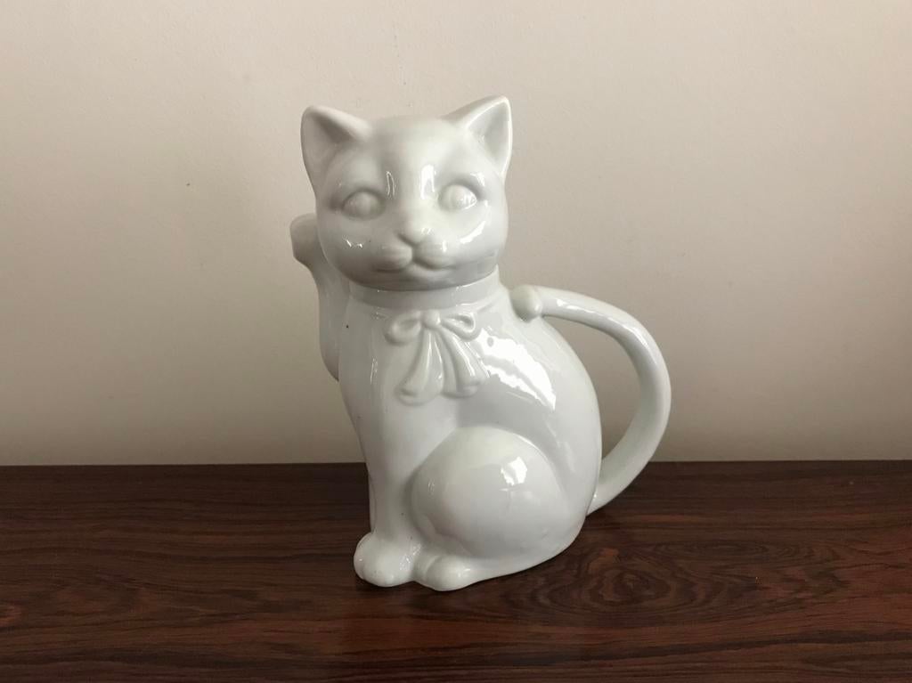 koffiepot theepot kat poes wit, Enlèvement ou Envoi, Comme neuf, Autres types