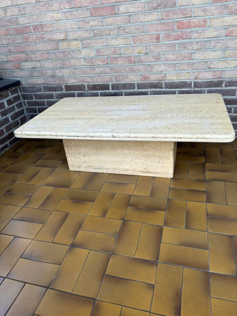 Marmeren salontafel uit 2 delen. Prijs is bespreekbaar., Ophalen, Gebruikt