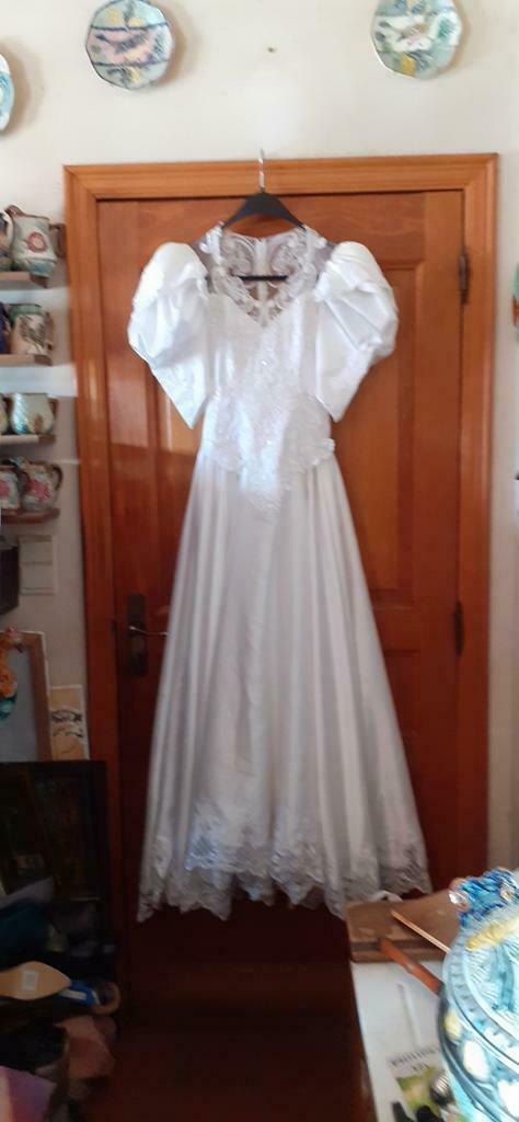 §  Robe longue de mariage vintage, Enlèvement ou Envoi, Porté, Robe de mariée
