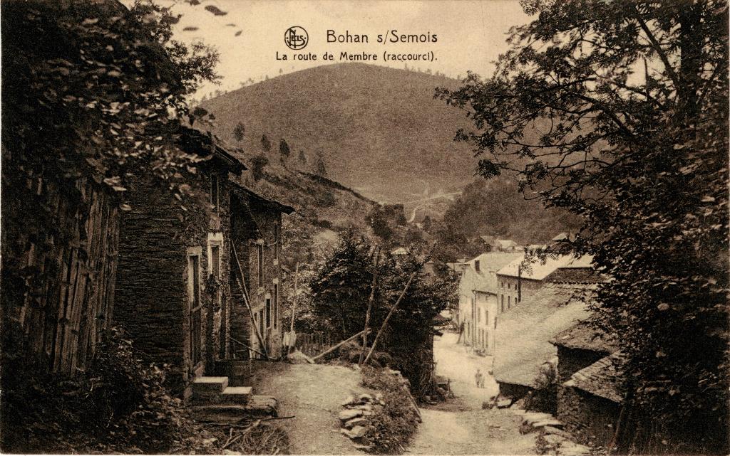 Bohan-sur-Semois La route de Membre, Envoi, 1920 à 1940, Non affranchie, Namur