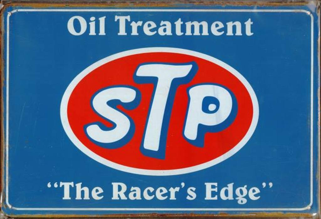 Metalen rusty-old vintage look wandplaat STP Oil Treatment, Ophalen of Verzenden, Nieuw, Reclamebord