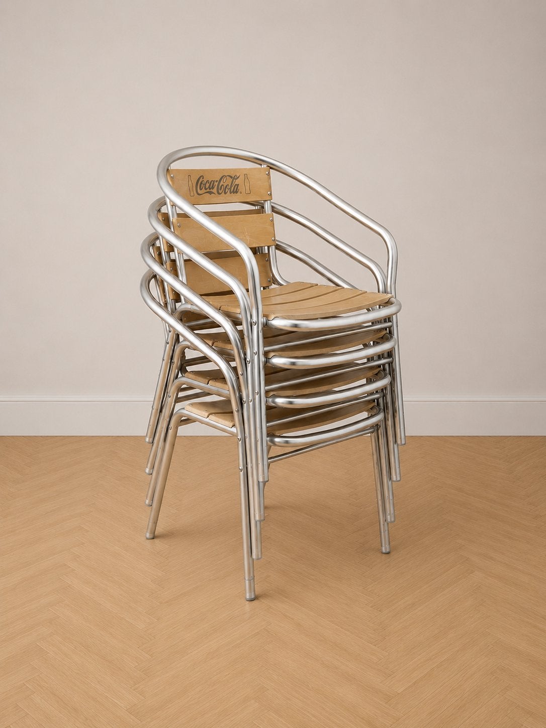 Coca cola allu vintage design stoelen, Ophalen, Zo goed als nieuw