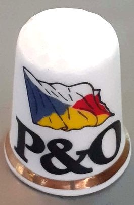 dés a coudre de collection publicitaire P&O (16), Collections, Dés à coudre, Enlèvement ou Envoi, Comme neuf, Porcelaine
