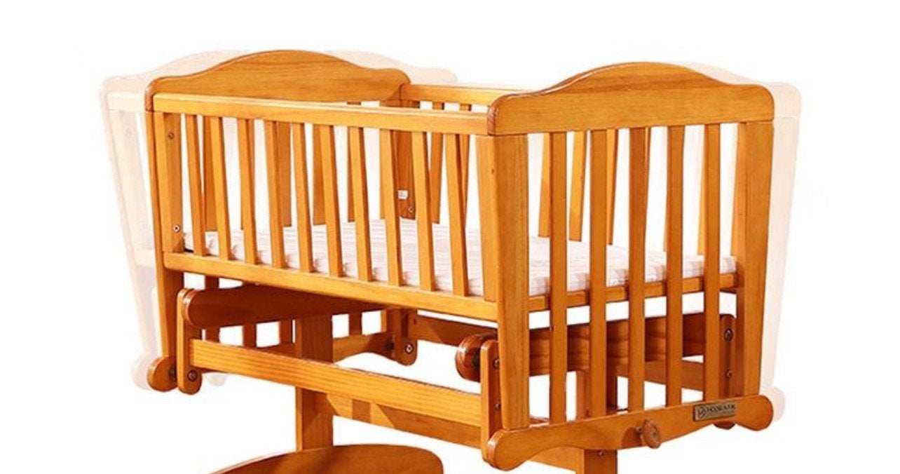 Berceau a bascule en bois, Enfants & Bébés, Berceaux & Lits, Enlèvement, Utilisé, Berceau