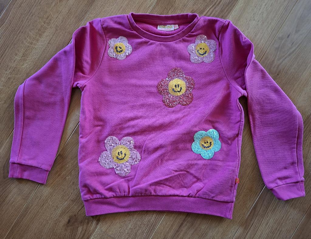 Someone roze trui lachende bloemetjes 140, Kinderen en Baby's, Kinderkleding | Maat 140, Gebruikt, Meisje, Trui of Vest, Ophalen of Verzenden