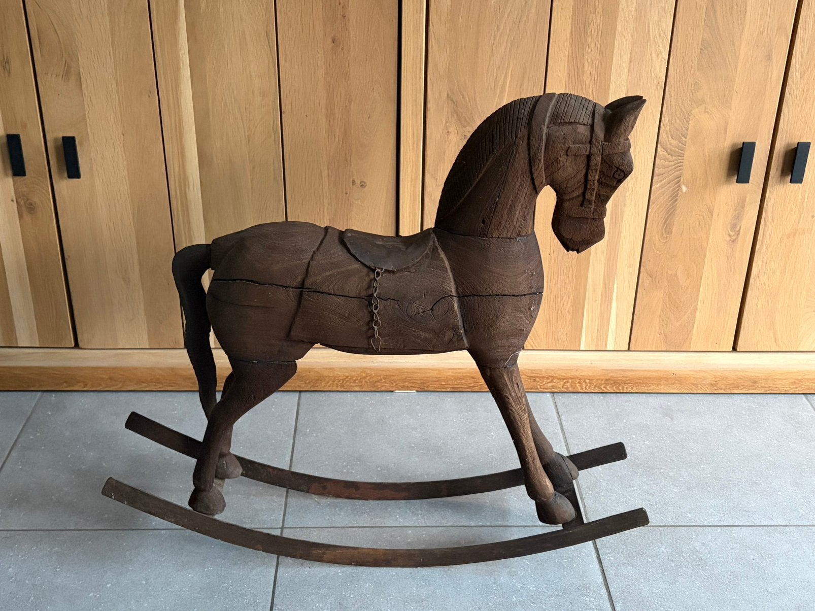 Decoratie paard vol hout, Antiek en Kunst, Ophalen