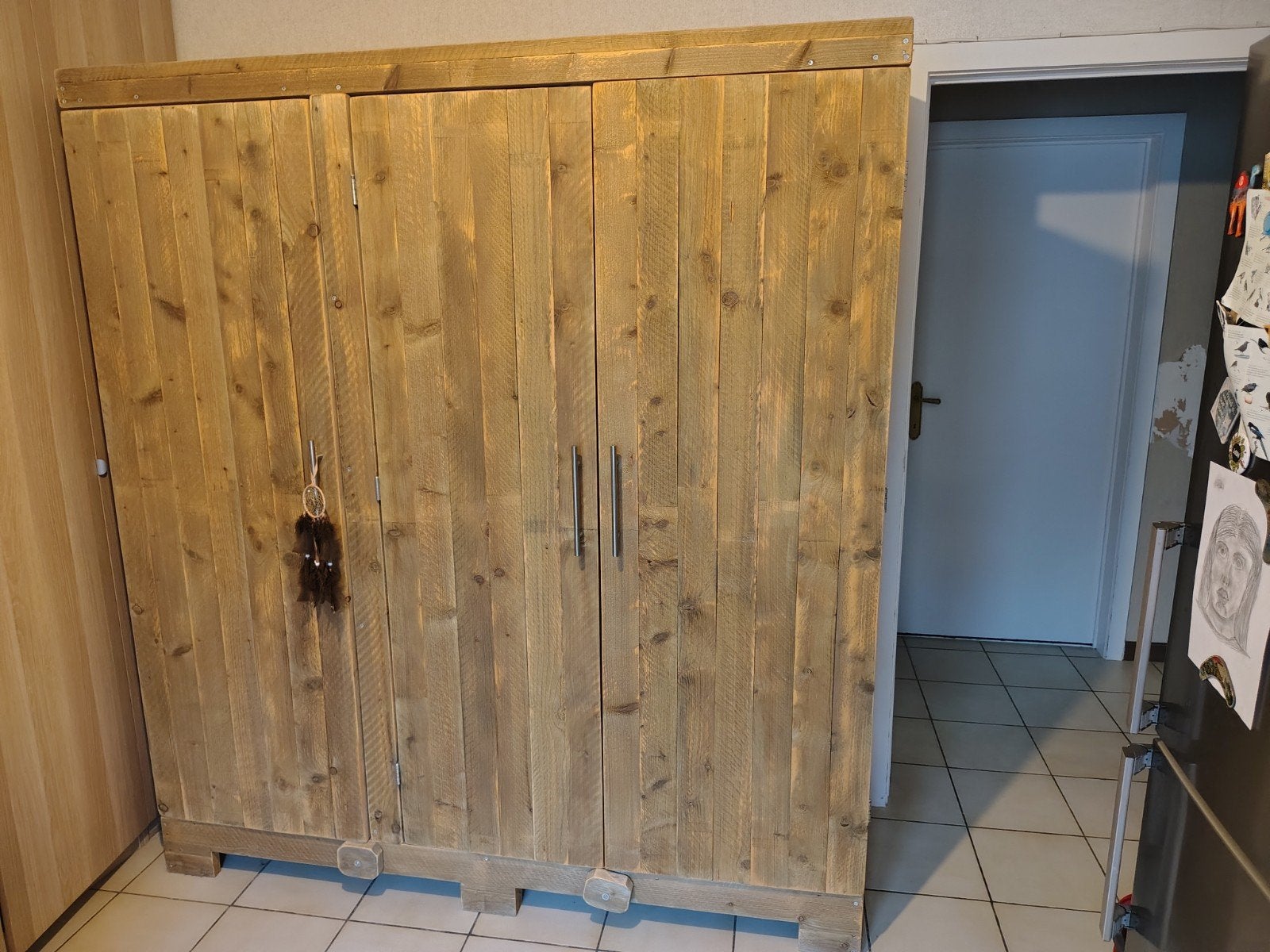 Steigerhouten kast, Huis en Inrichting, Ophalen
