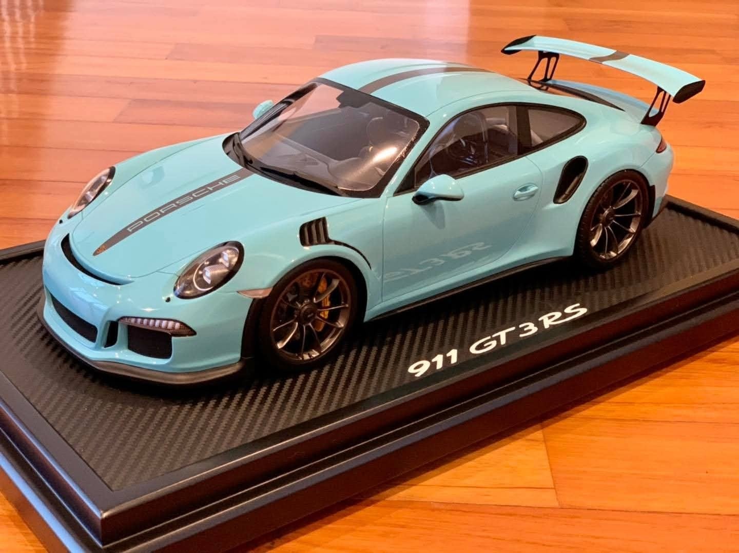 Spark Porsche 991 911 GT3RS Olympia Blue 1/12 WAX02200003, Ophalen, Nieuw, 1:9 t/m 1:12, Auto