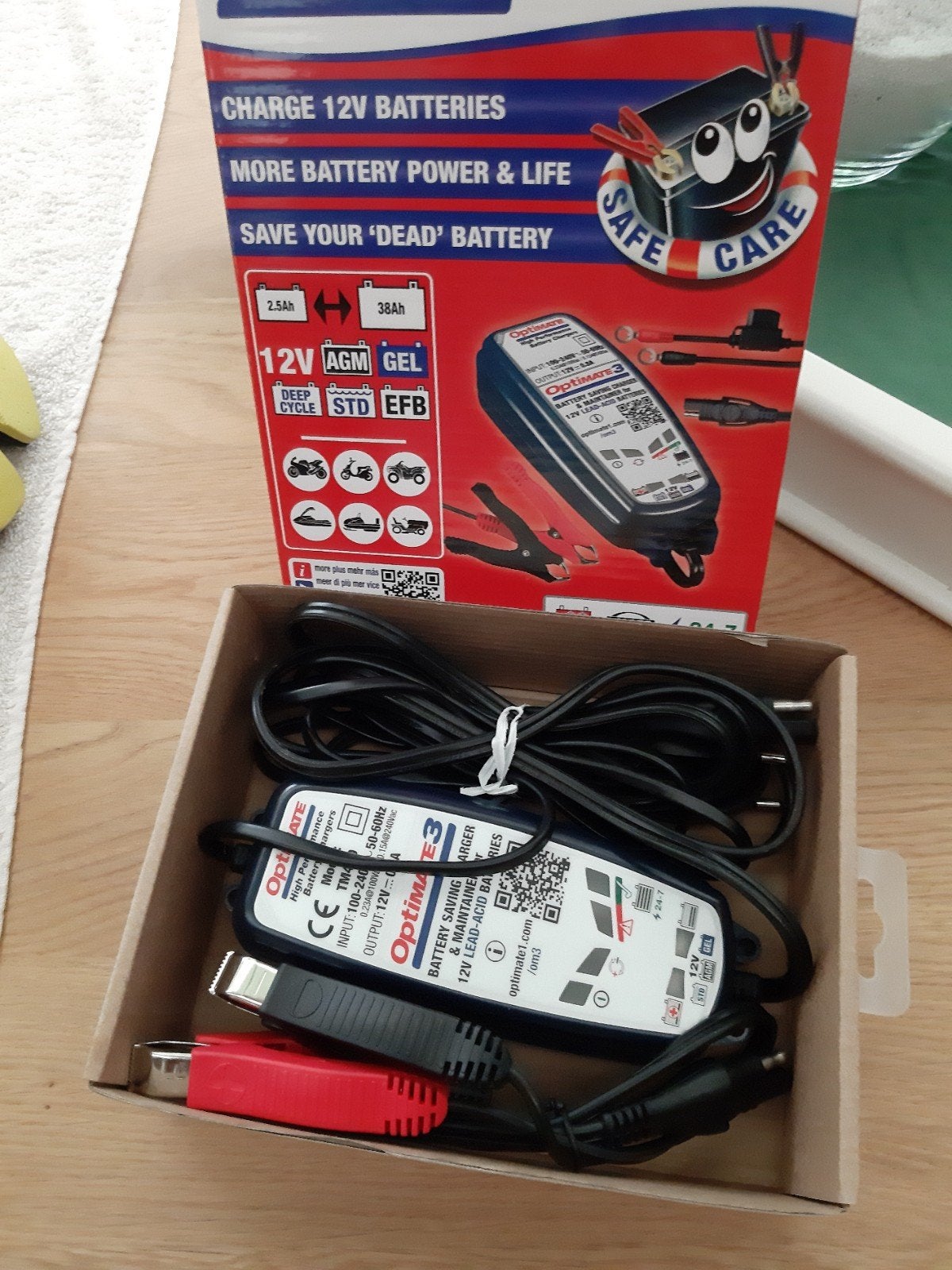 Lader Optimate 3, Ophalen