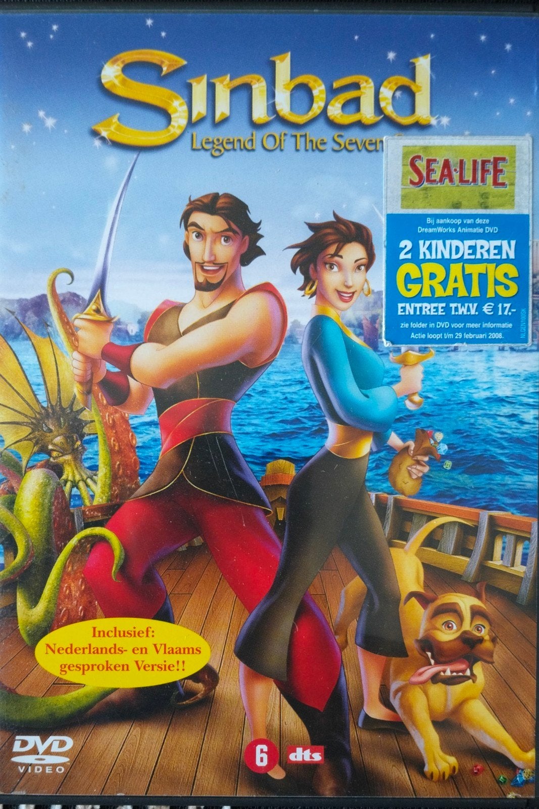 Sinbad Legend of the seven seas, Cd's en Dvd's, Ophalen, Gebruikt, Animatie, Breedbeeld
