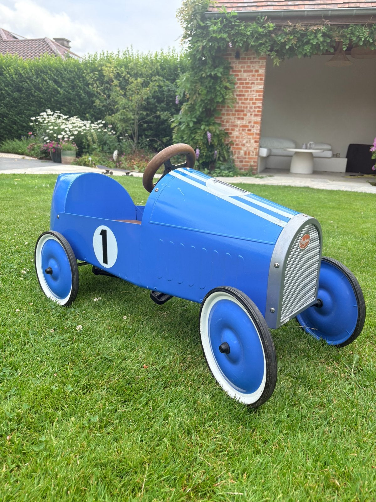 Vintage auto met pedalen, Kinderen en Baby's, Ophalen, Zo goed als nieuw