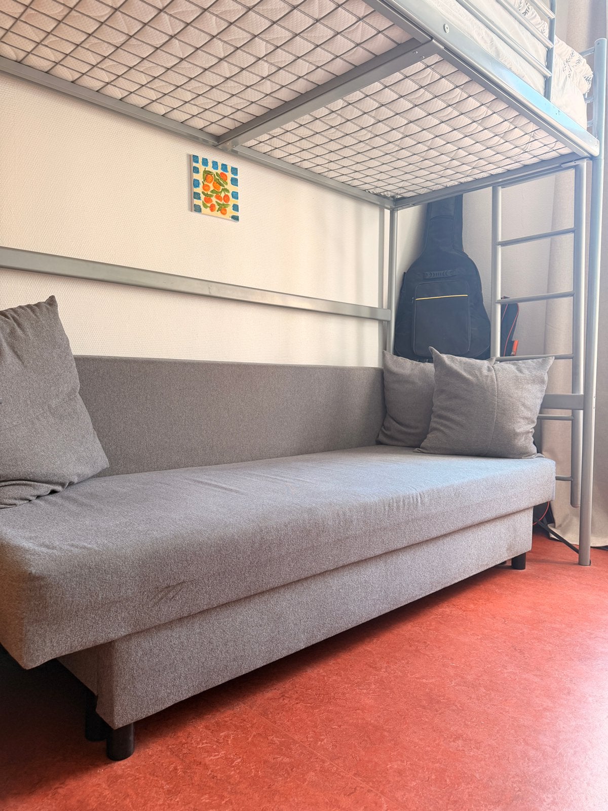 Uitschuifbare slaapbank (190 x 140 cm), Huis en Inrichting, Slaapkamer | Slaapbanken, Ophalen, Gebruikt, Grijs, 140 cm