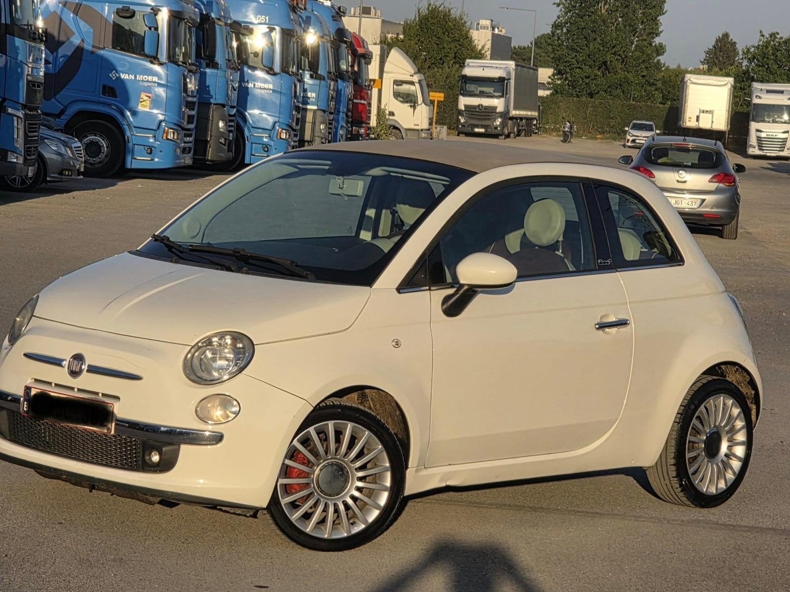 Fiat 500/Cabriolet/102000km, 4 zetels, Beige, 4 cilinders, Cabriolet