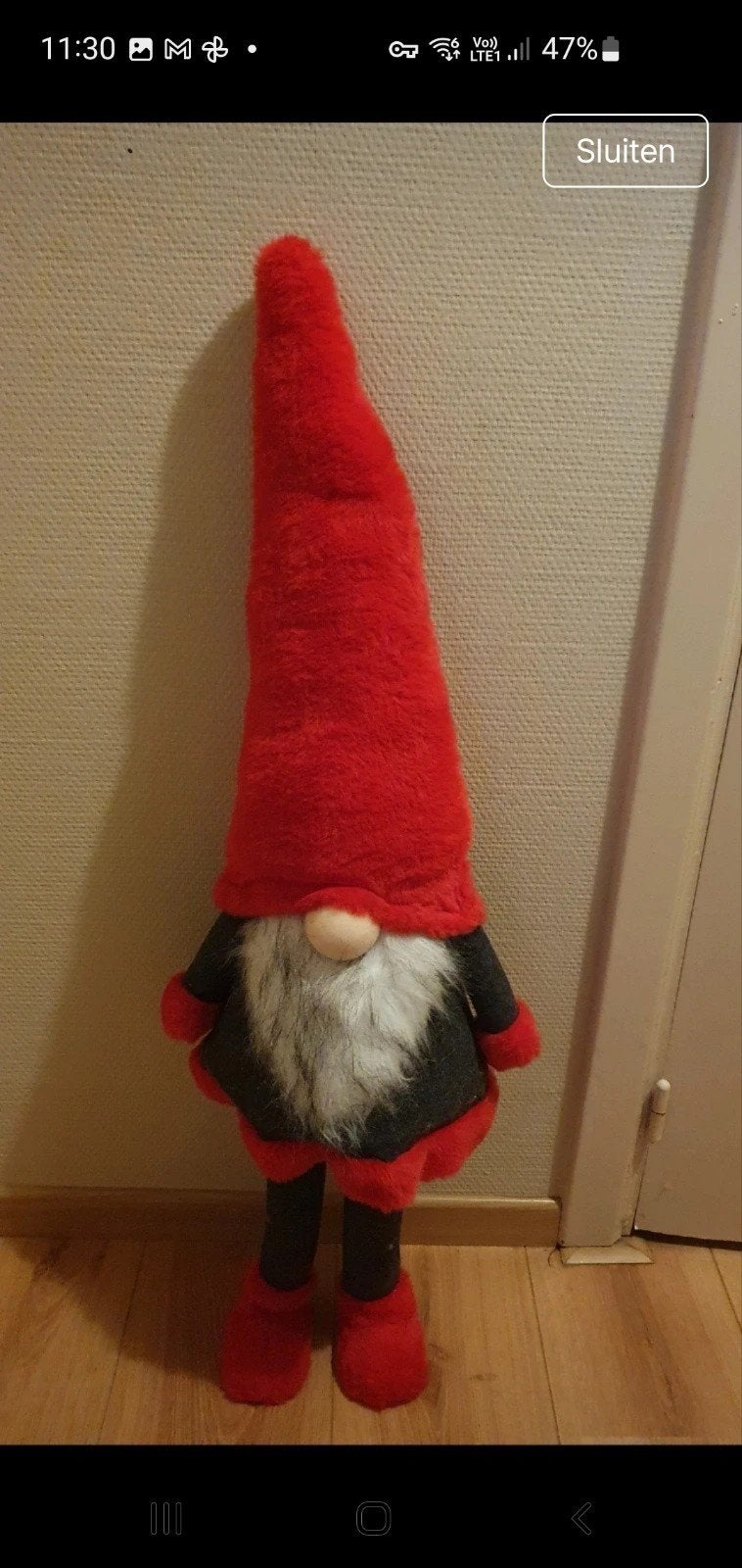 nieuwe grote wiebbel kerstman 86 cm, Diversen, Ophalen of Verzenden