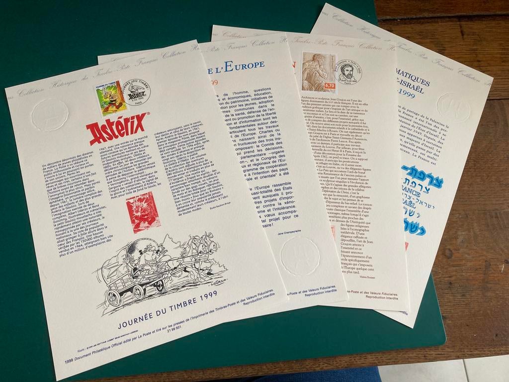 4 collection de feuilles de timbres français, Timbres & Monnaies, Enlèvement ou Envoi