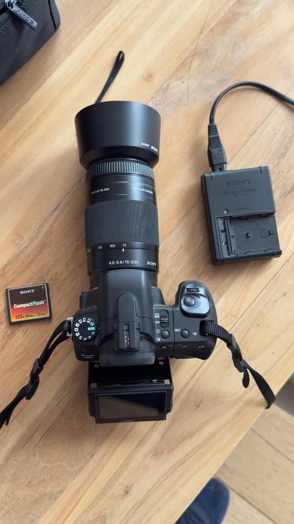 appareil photo numérique Sony Alpha350 + Objectif 75-300, TV, Hi-fi & Vidéo, Appareils photo numériques, Enlèvement ou Envoi, 4 à 7 fois