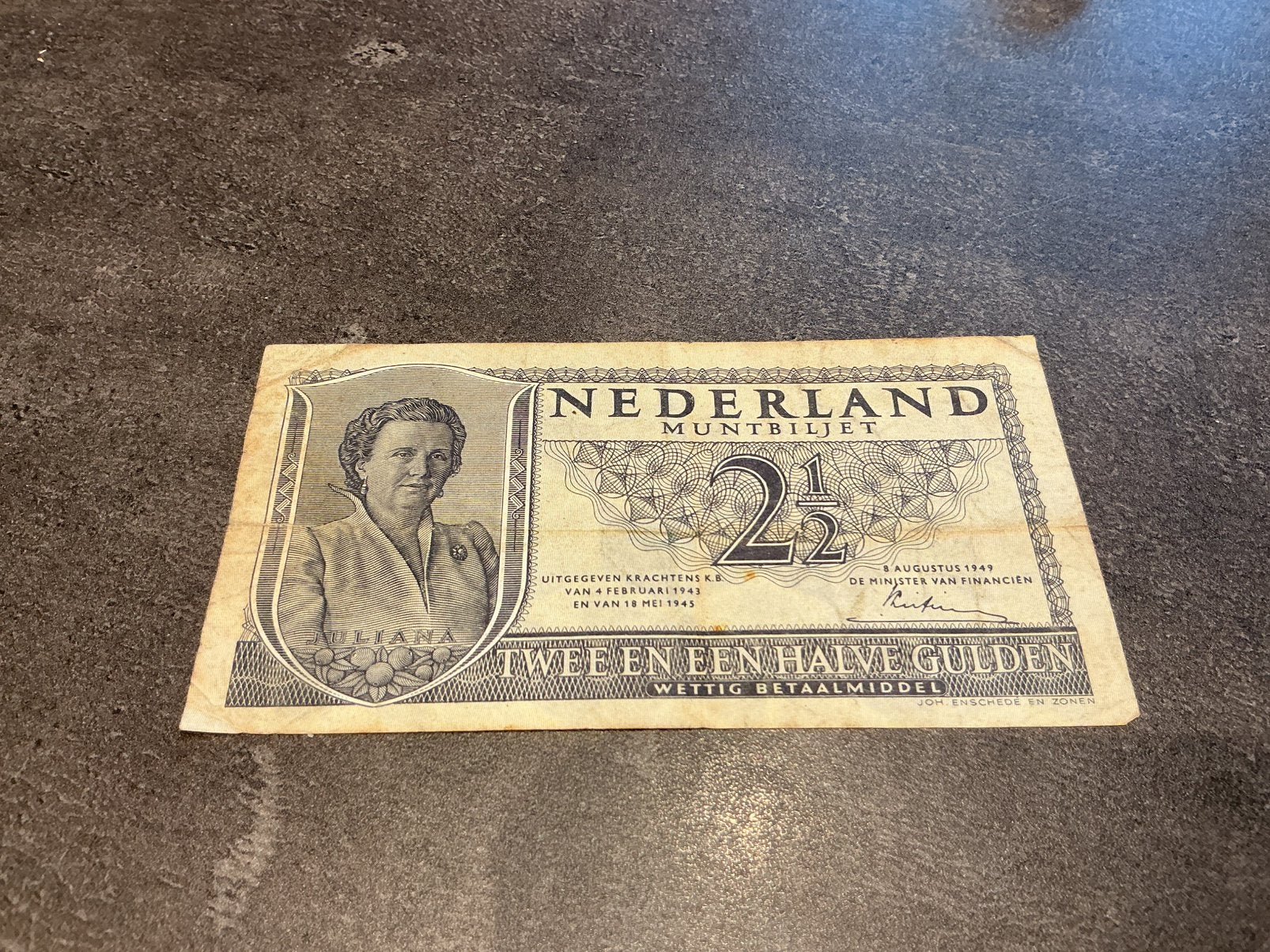 Nederland 2 1/2 gulden, Ophalen of Verzenden