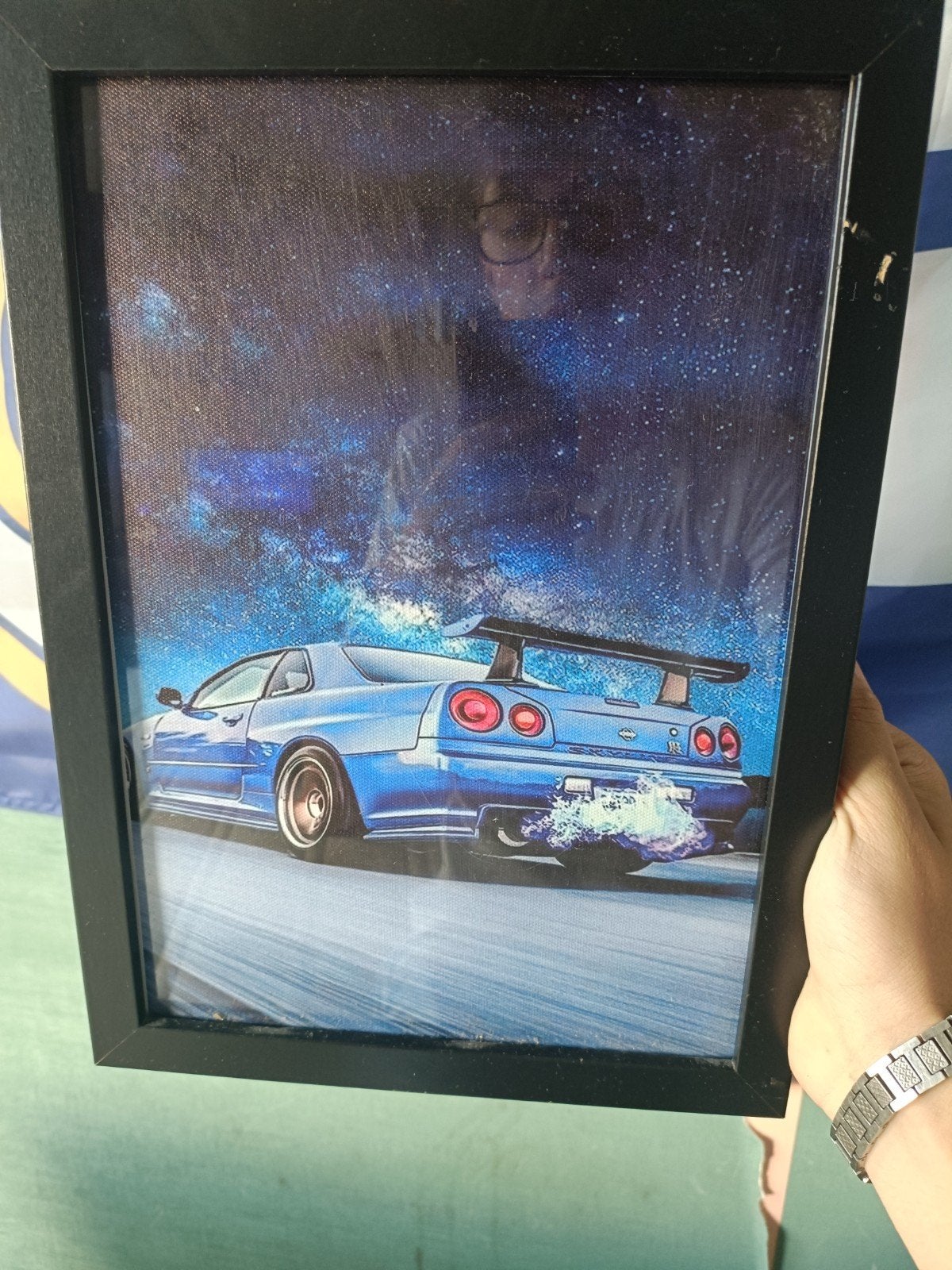 Kader van een nissan skyline r34, Antiek en Kunst, Kunst | Schilderijen | Modern, Ophalen