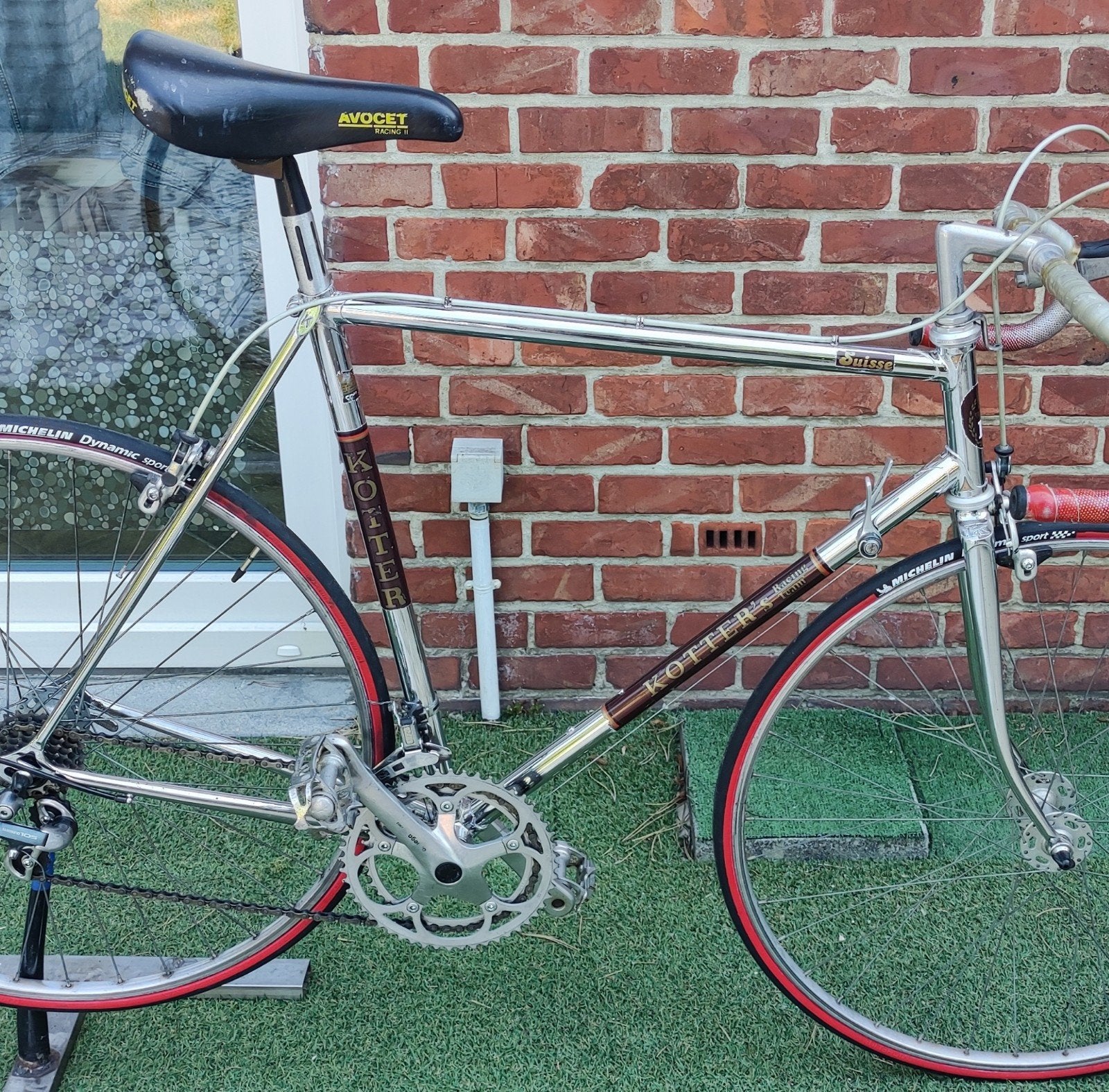 VÉLO DE COURSE KOTTER RACING TEAM VINTAGE CHROMÉ, Frein sur jante, Kotter, Années 60 ou plus récent, Enlèvement