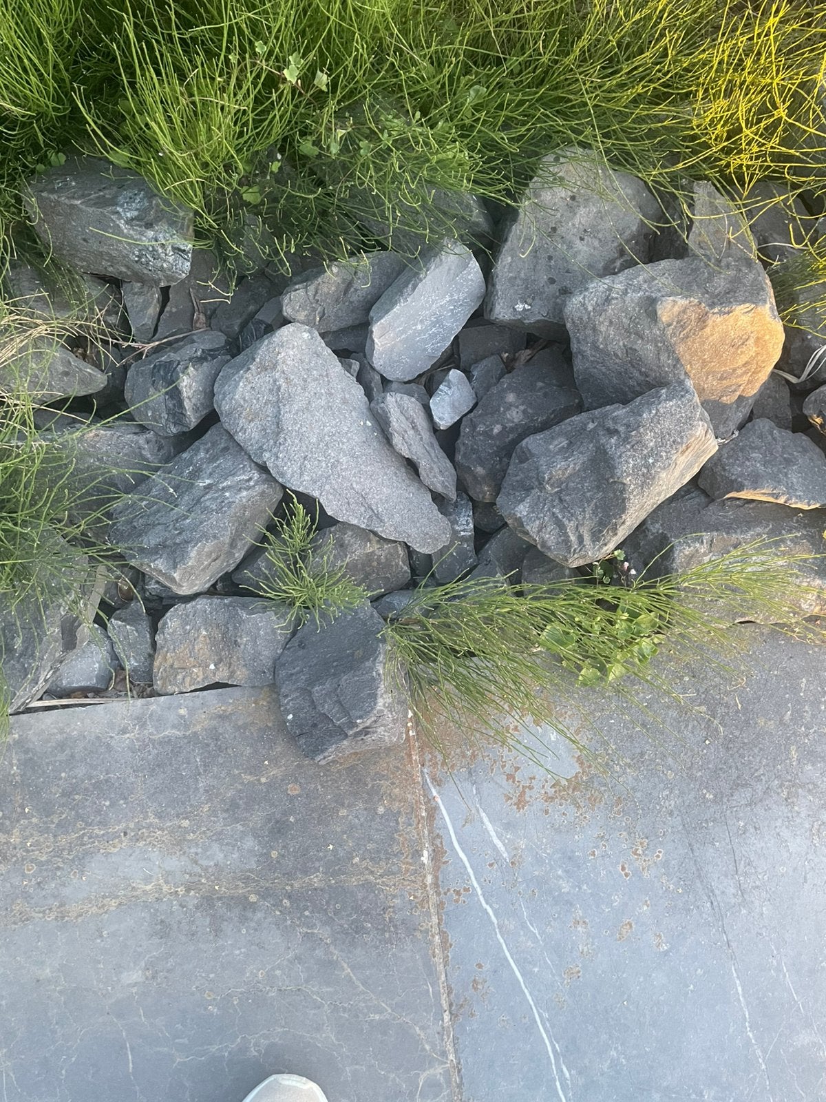 Keien om af te boorden, Tuin en Terras, Grind, Keien en Split, Ophalen, Gebruikt, Grijs, Kei
