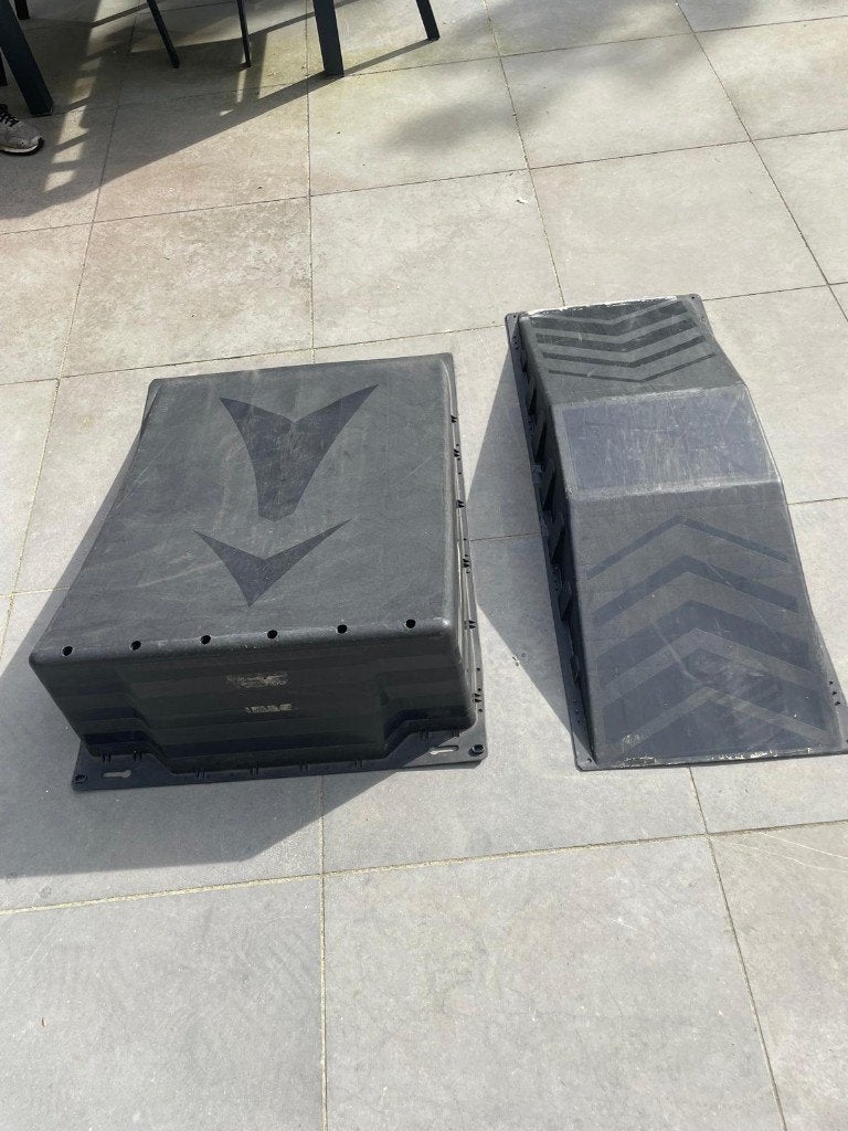 Set van 2 kunststof Skateramps (Skateboard, Step, BMX), Ophalen, Gebruikt, Skateboard