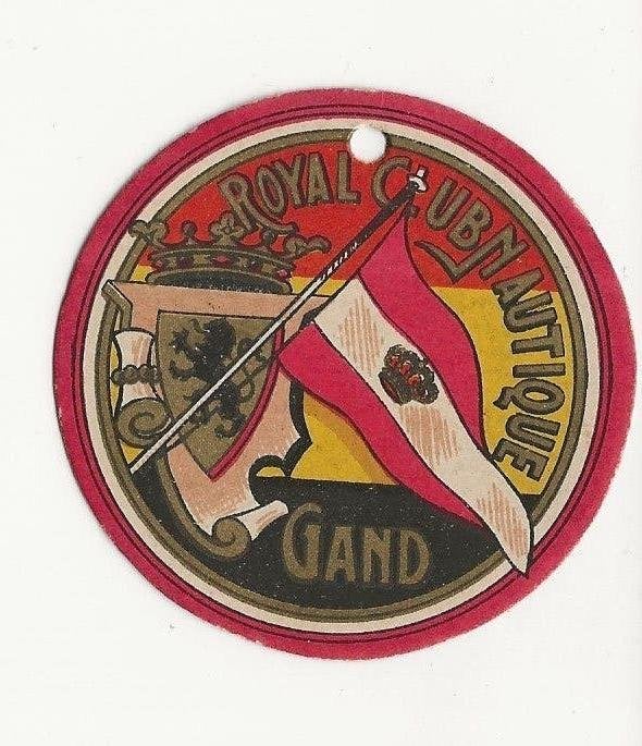 gent 1939 royal club nautique carte personelle zeldzaam, Ophalen of Verzenden, Zo goed als nieuw, Voor 1940, Prent