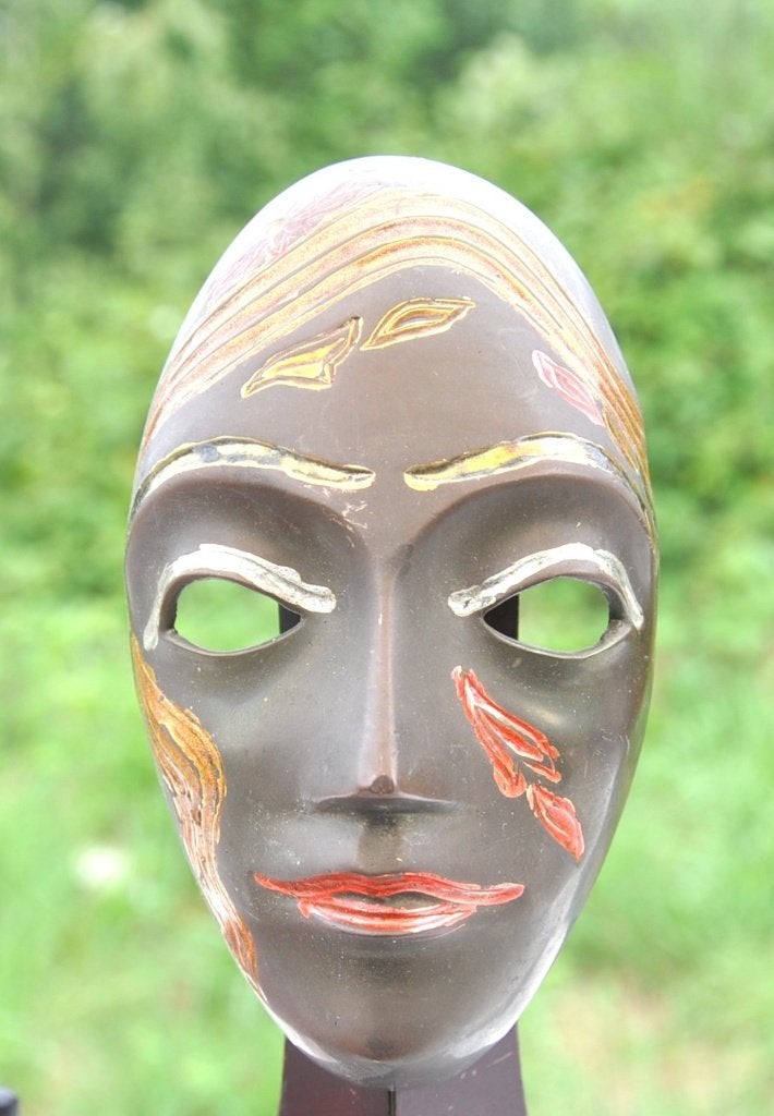 masque mural en bronze, Enlèvement ou Envoi, Bronze